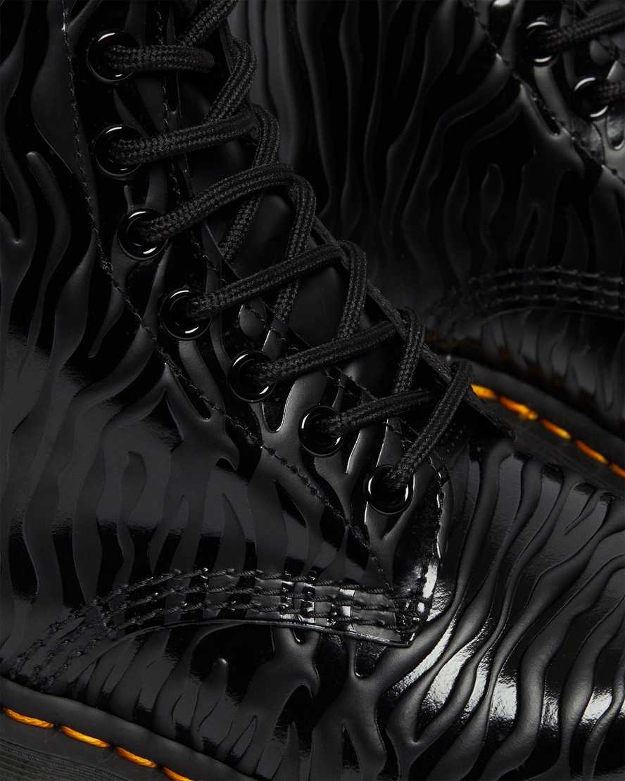 1460 Pascal Zebra Emboss Leather Lace Up Boots - Image 7