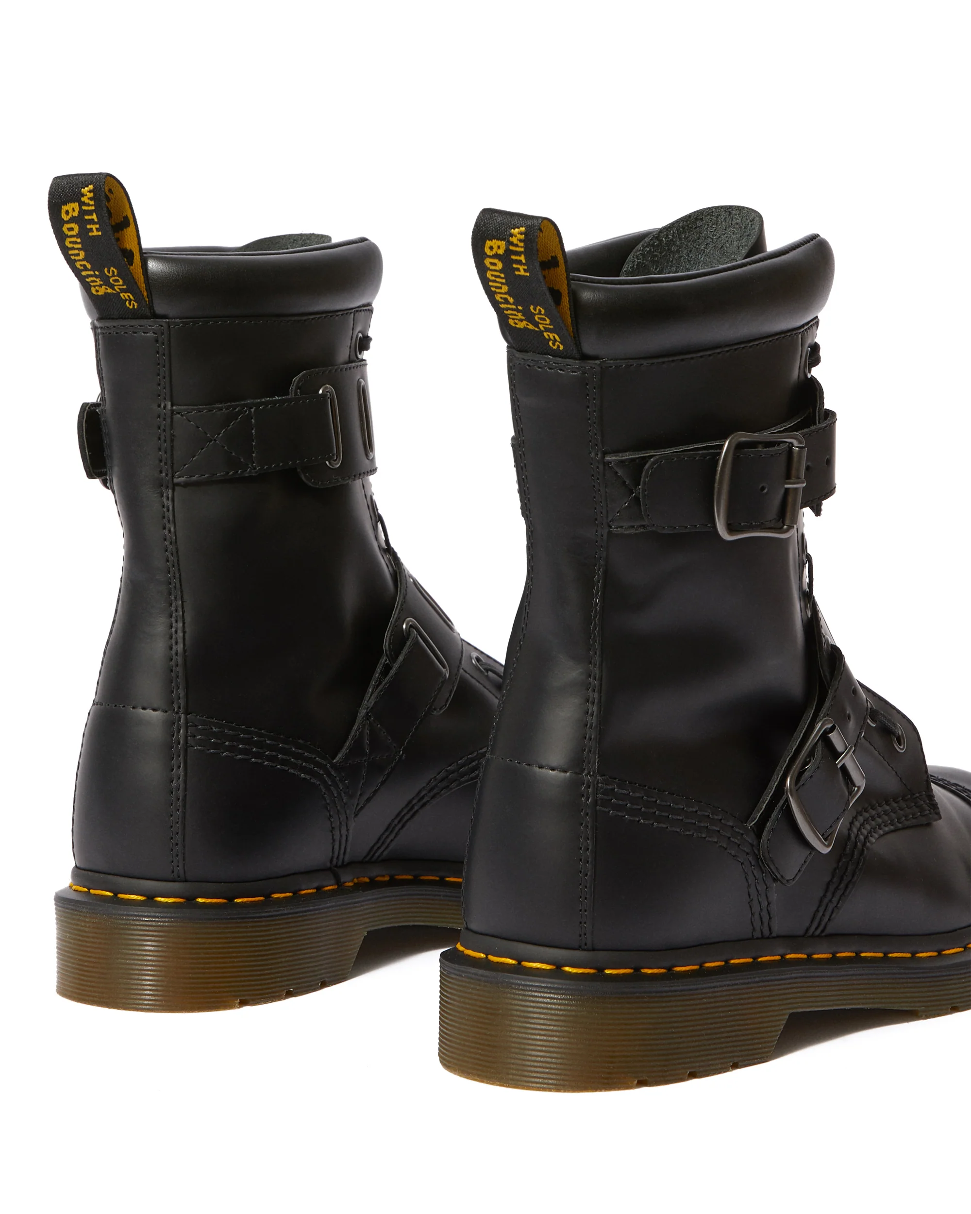 QUYNN BLACK ROLLED SMOOTH BOOT - Image 4