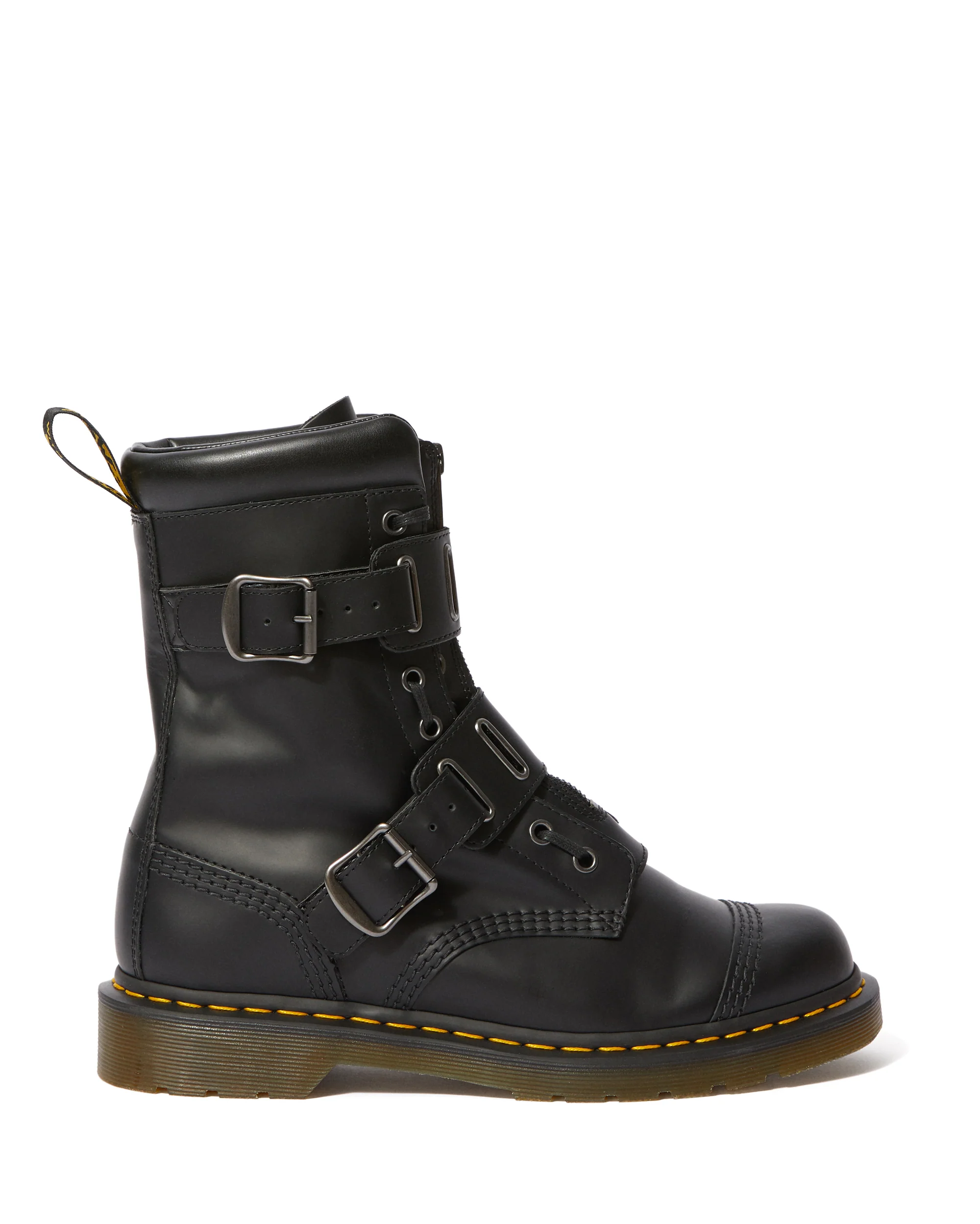 QUYNN BLACK ROLLED SMOOTH BOOT - Image 5