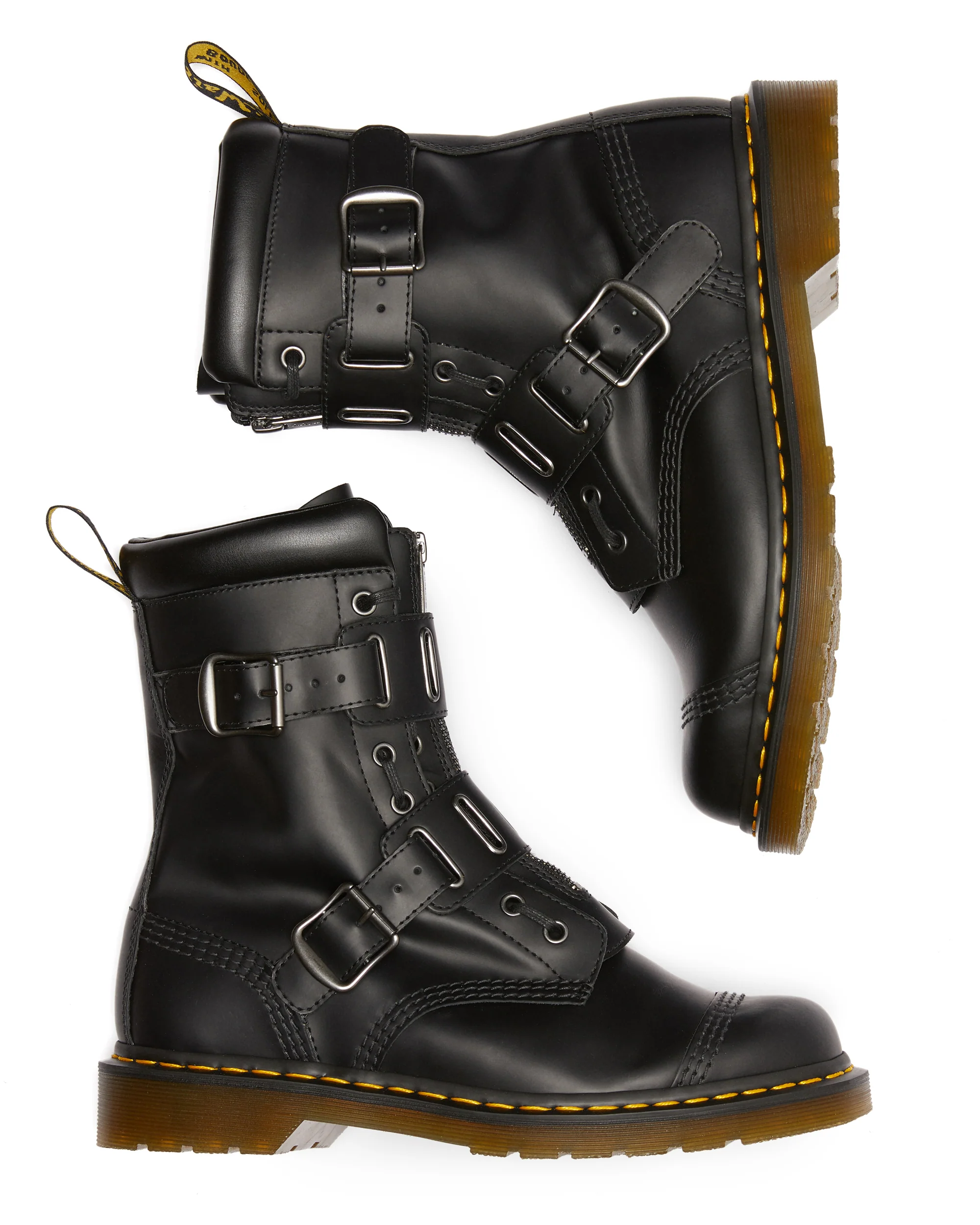 QUYNN BLACK ROLLED SMOOTH BOOT - Image 8