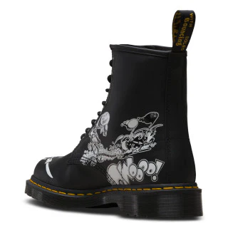 1460 Rick Griffin BW Black + White Backhand Boots - Image 5