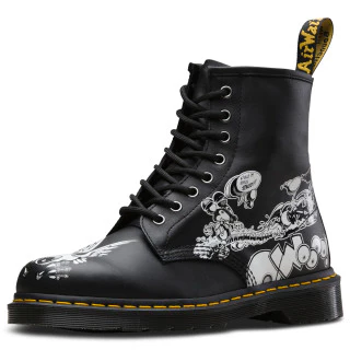 1460 Rick Griffin BW Black + White Backhand Boots - Image 6