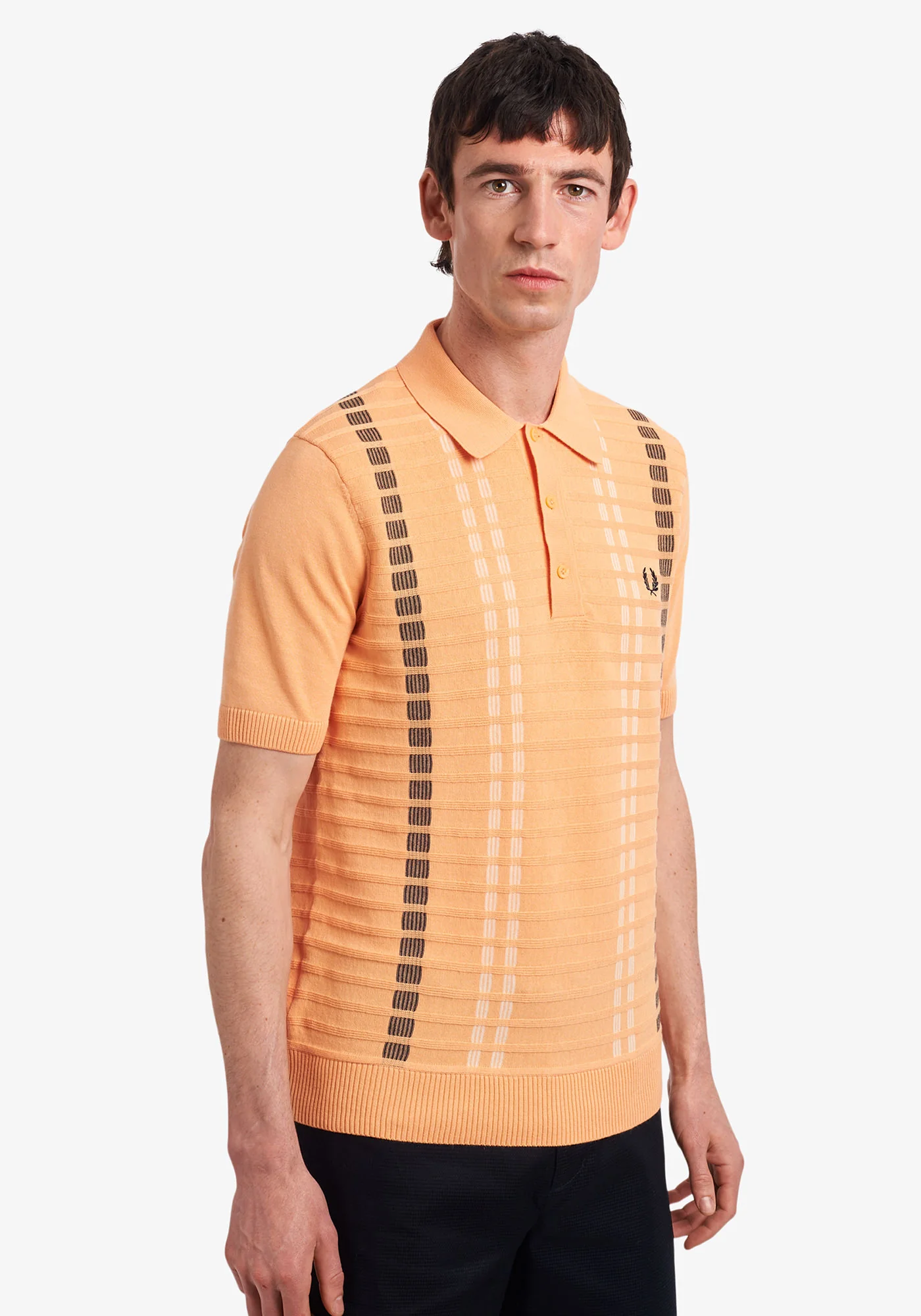 Fred Perry Broken Stripe Knitted Shirt - Image 4
