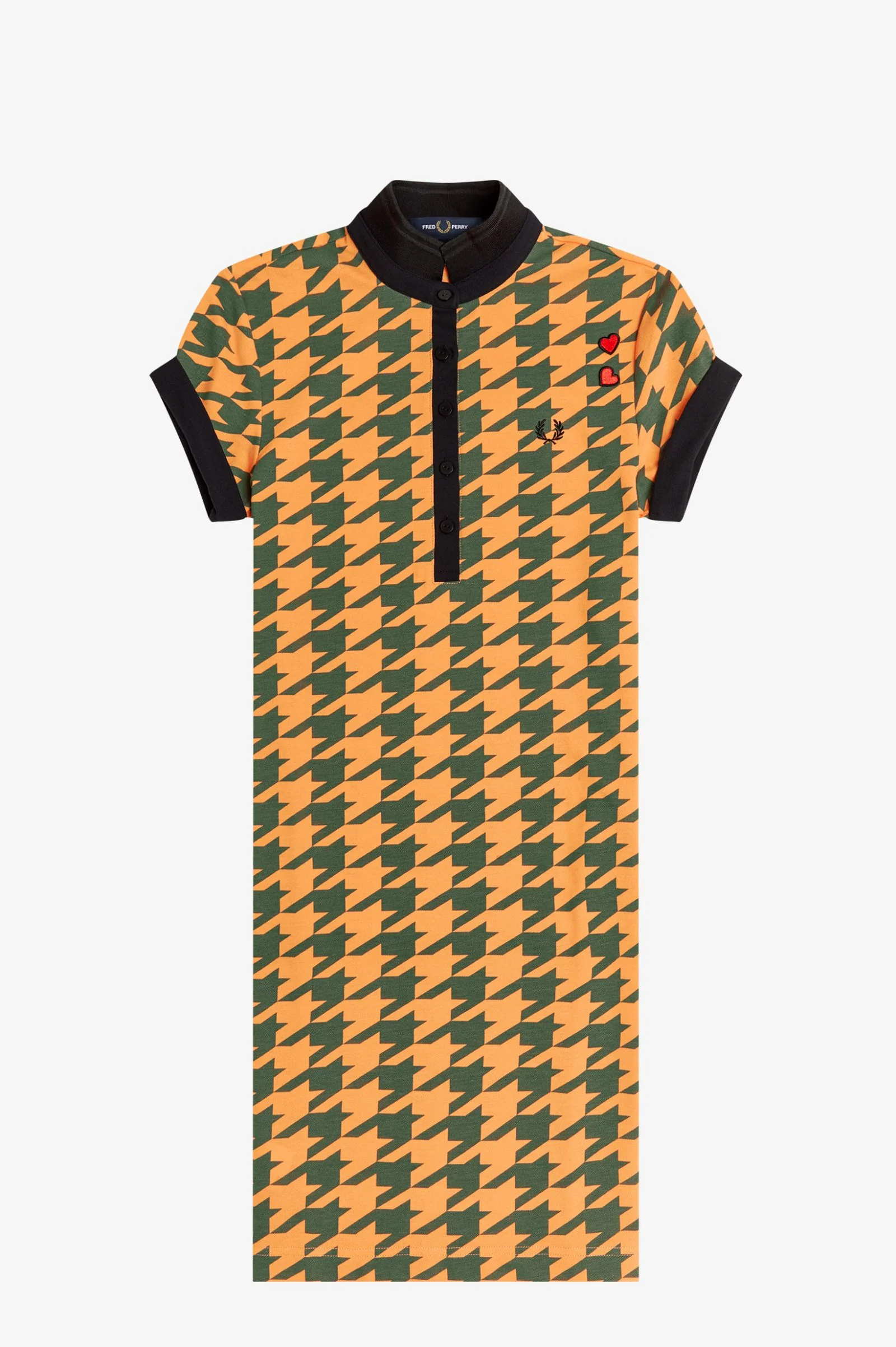 Amy Winehouse Melon Houndstooth Pique Shirt Dress - Image 3