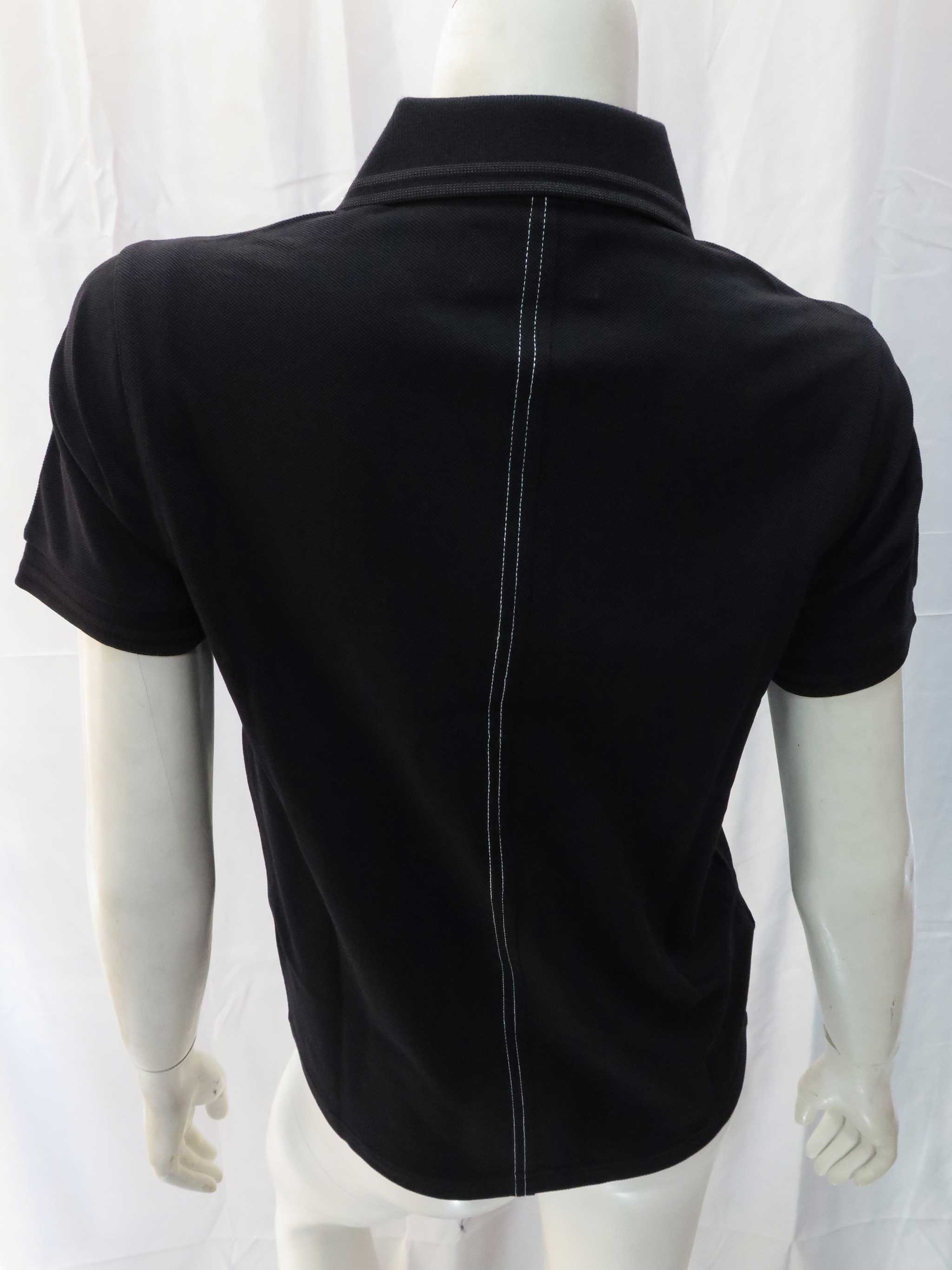 Le Kilt Ladies Black Cut & Sew Pique Shirt - Image 6