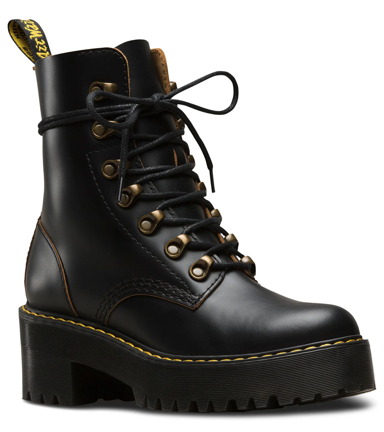 LEONA BLACK VINTAGE SMOOTH HEEL BOOT - Image 3