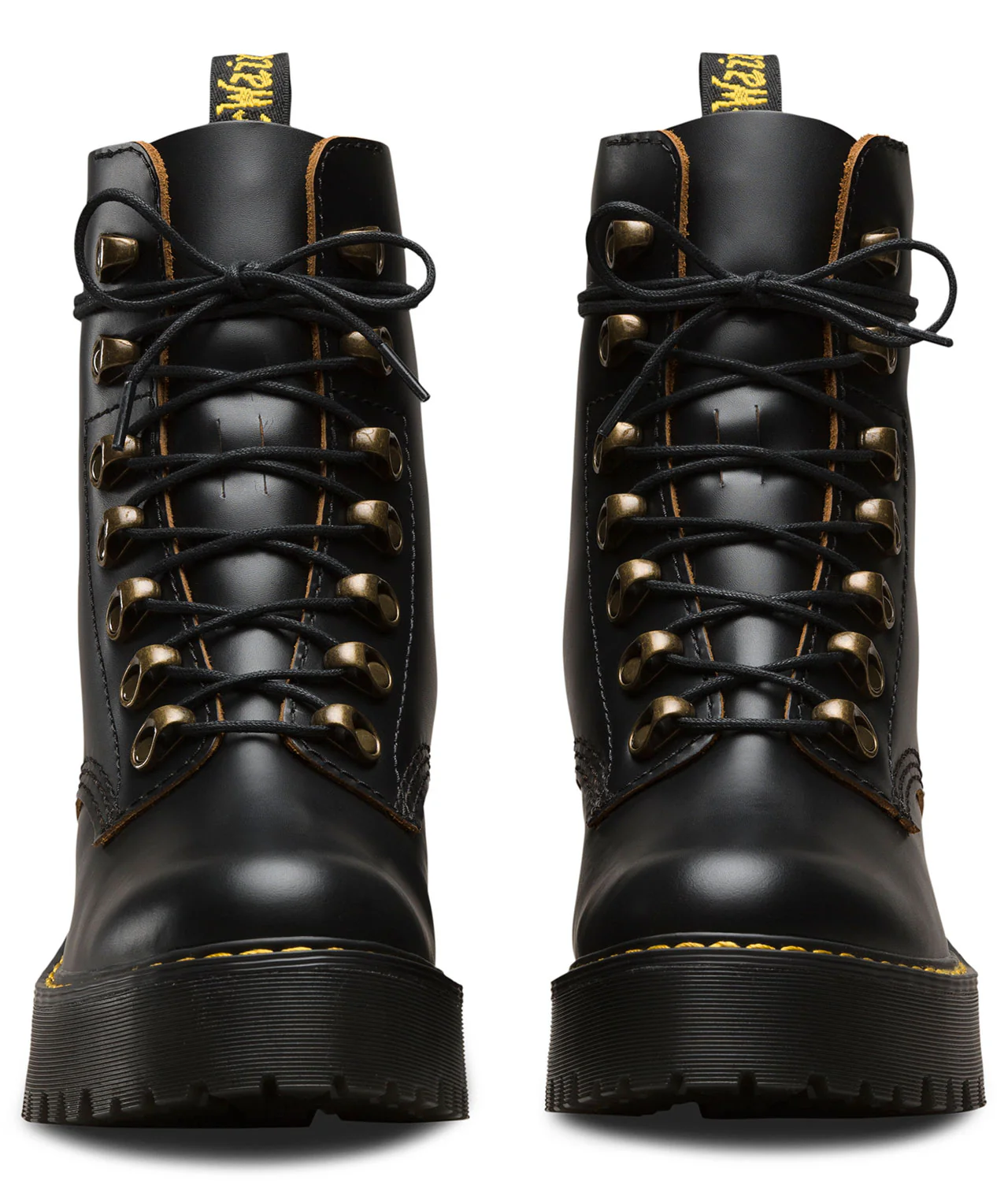 LEONA BLACK VINTAGE SMOOTH HEEL BOOT - Image 4