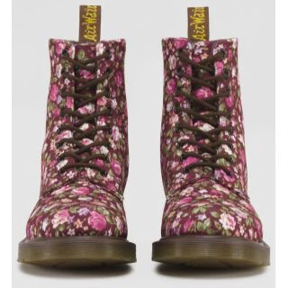 Page Cherry Red Rose Canvas Boots - Image 3