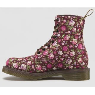 Page Cherry Red Rose Canvas Boots - Image 4