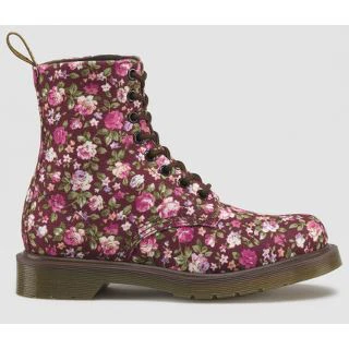 Page Cherry Red Rose Canvas Boots - Image 5
