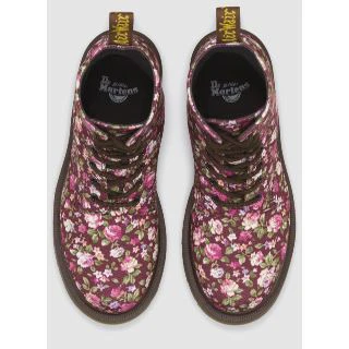 Page Cherry Red Rose Canvas Boots - Image 7