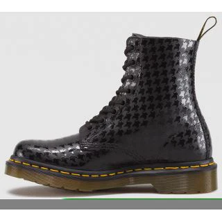 Pina Black+ Black Hi Shine Houndstooth Printed Sofy T Boots - Image 3