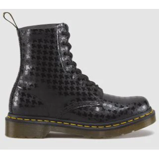 Pina Black+ Black Hi Shine Houndstooth Printed Sofy T Boots - Image 4