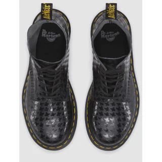 Pina Black+ Black Hi Shine Houndstooth Printed Sofy T Boots - Image 6