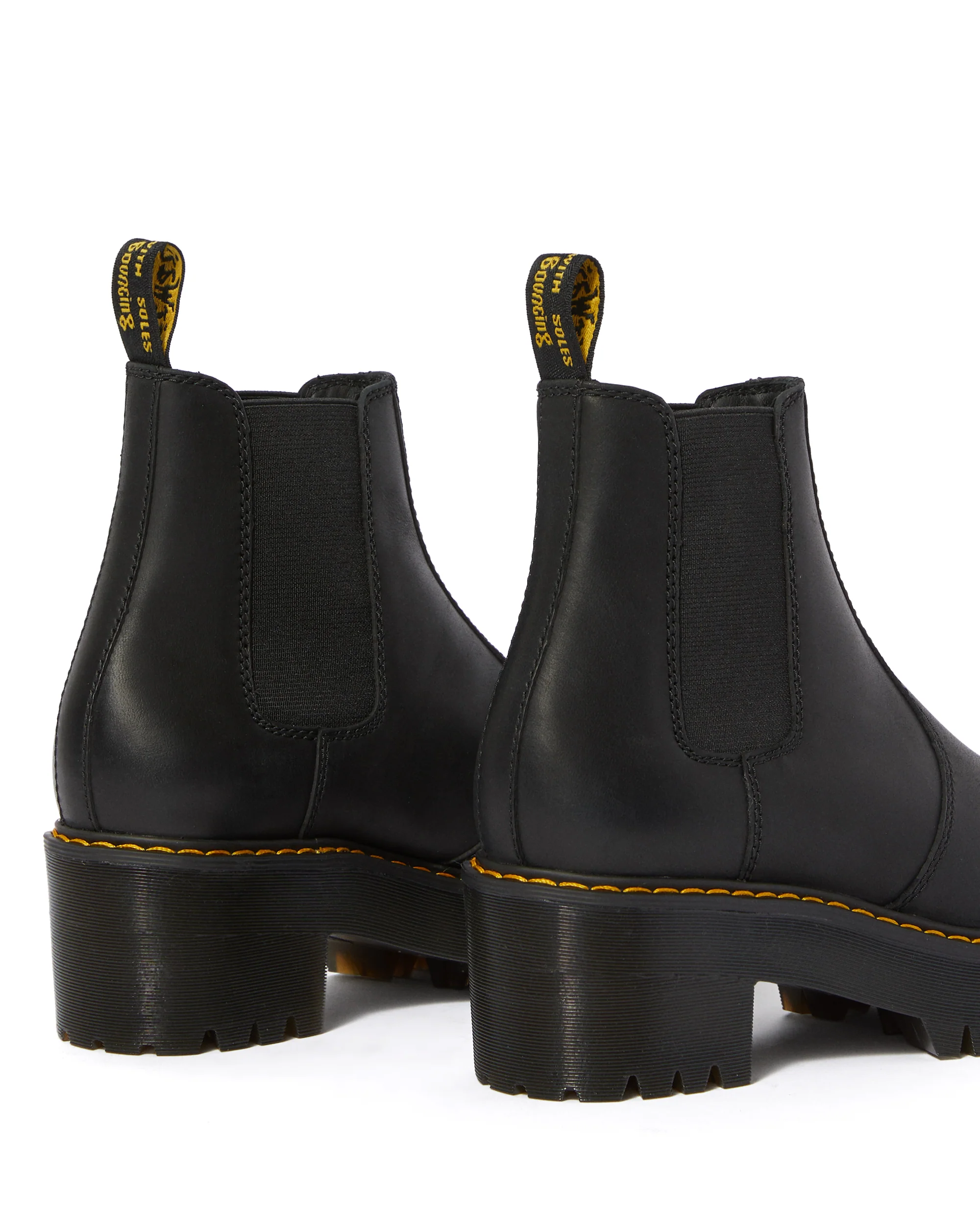 ROMETTY BLACK BURNISHED WYOMING PLATFORM CHELSEA BOOT - Image 4