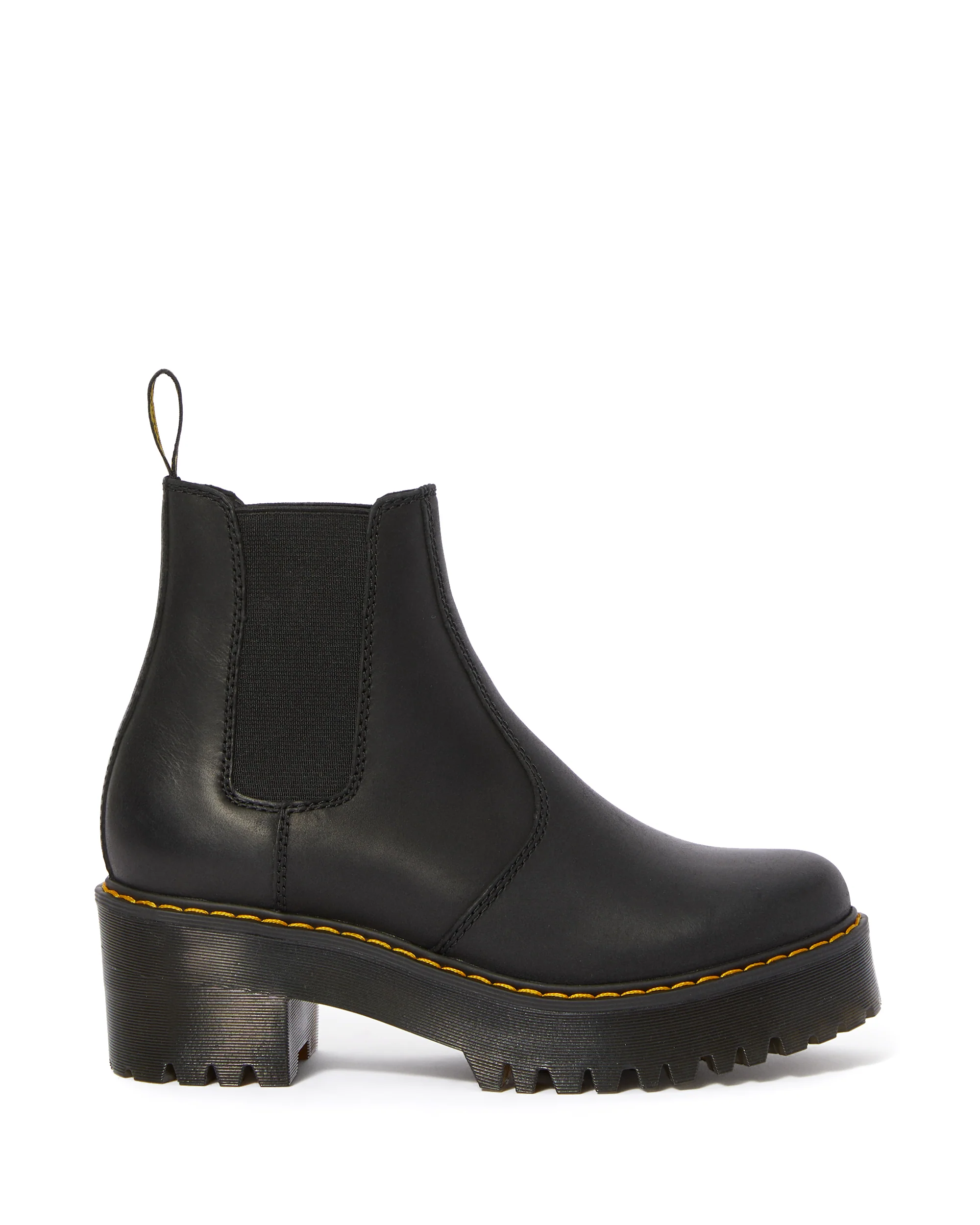 ROMETTY BLACK BURNISHED WYOMING PLATFORM CHELSEA BOOT - Image 5