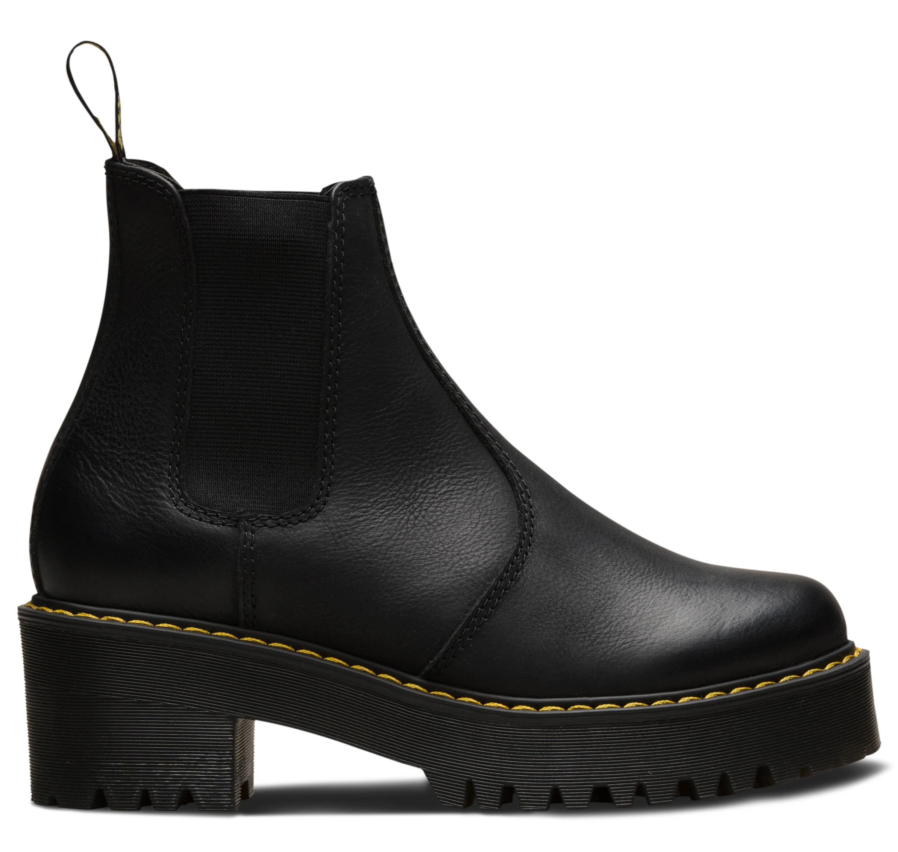 ROMETTY BLACK BURNISHED WYOMING PLATFORM CHELSEA BOOT - Image 9