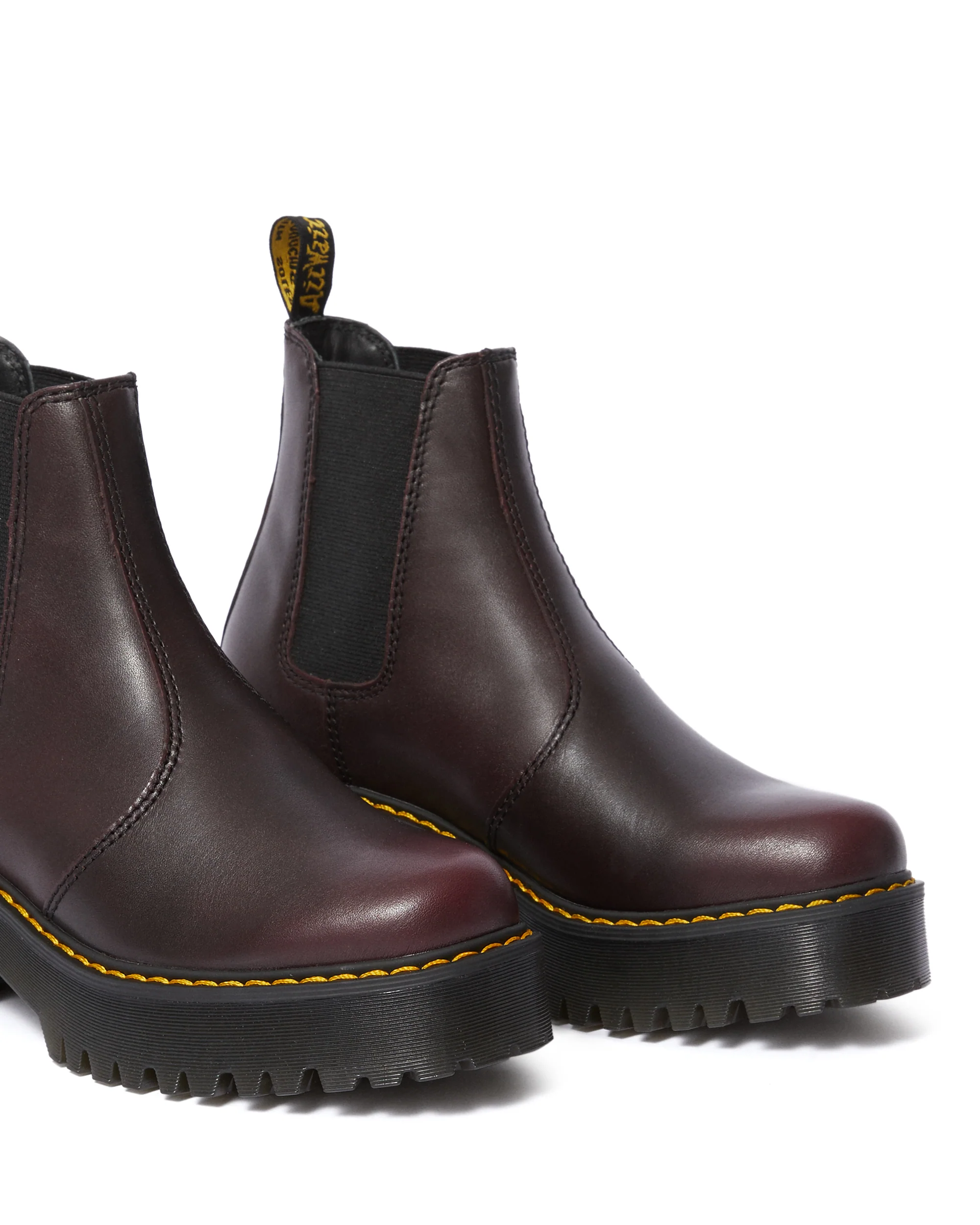 ROMETTY BURGUNDY VINTAGE PLATFORM CHELSEA BOOT - Image 3