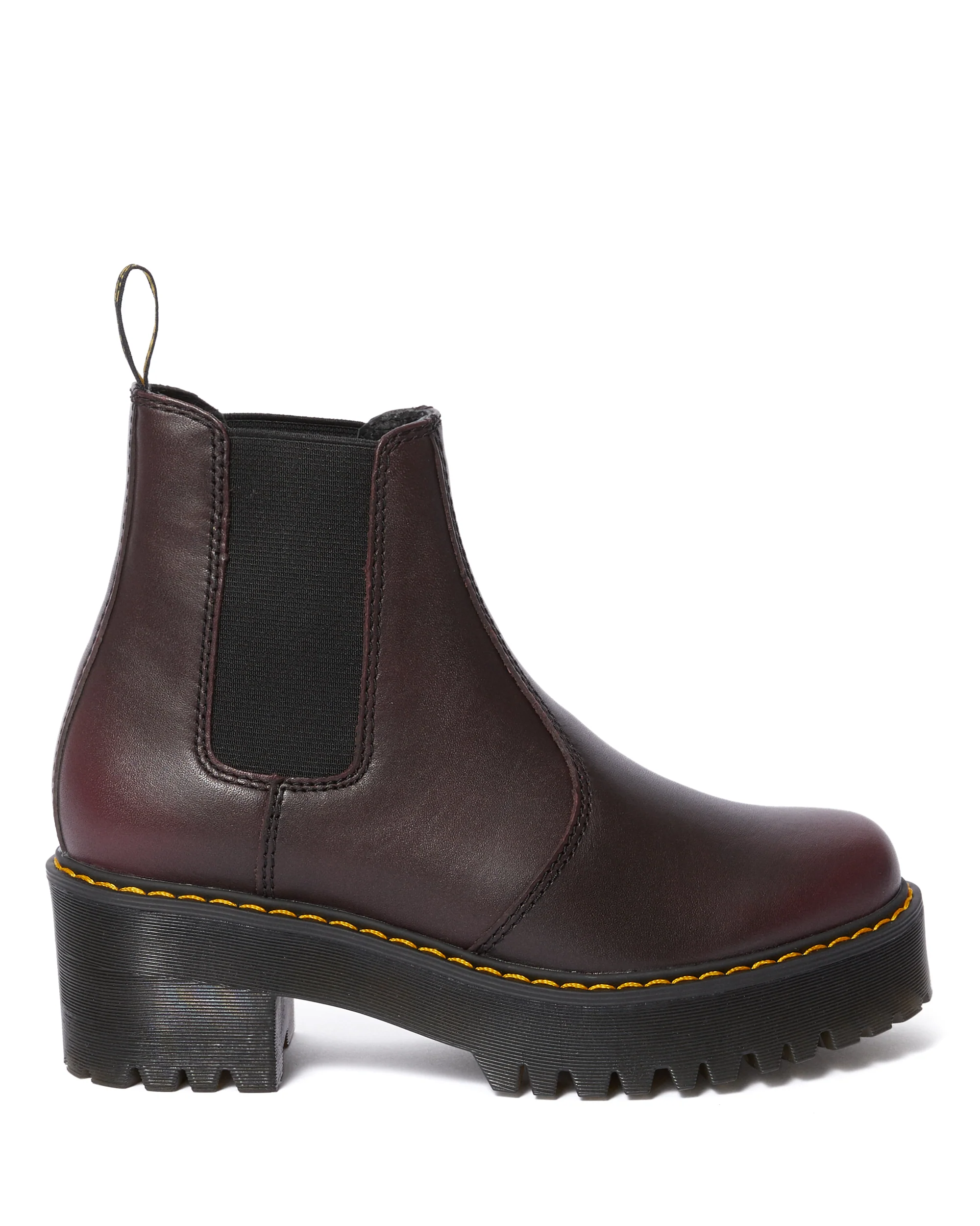 ROMETTY BURGUNDY VINTAGE PLATFORM CHELSEA BOOT - Image 5