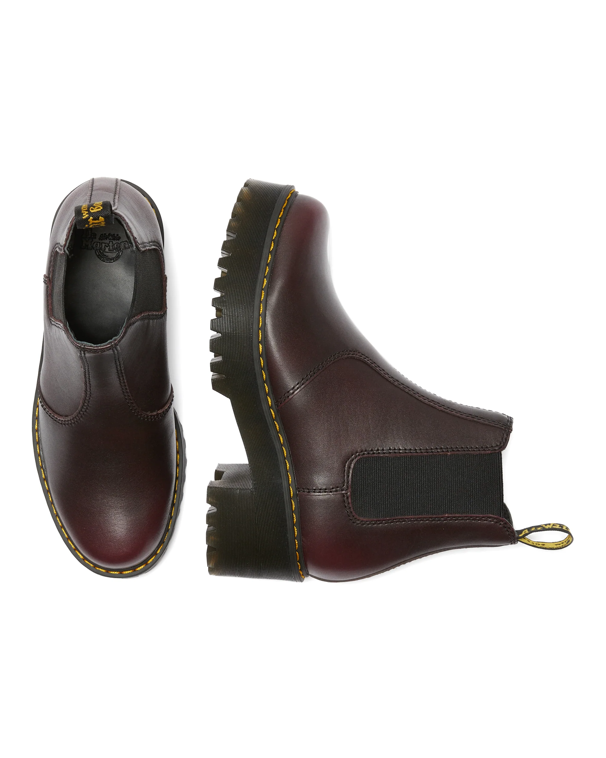ROMETTY BURGUNDY VINTAGE PLATFORM CHELSEA BOOT - Image 7