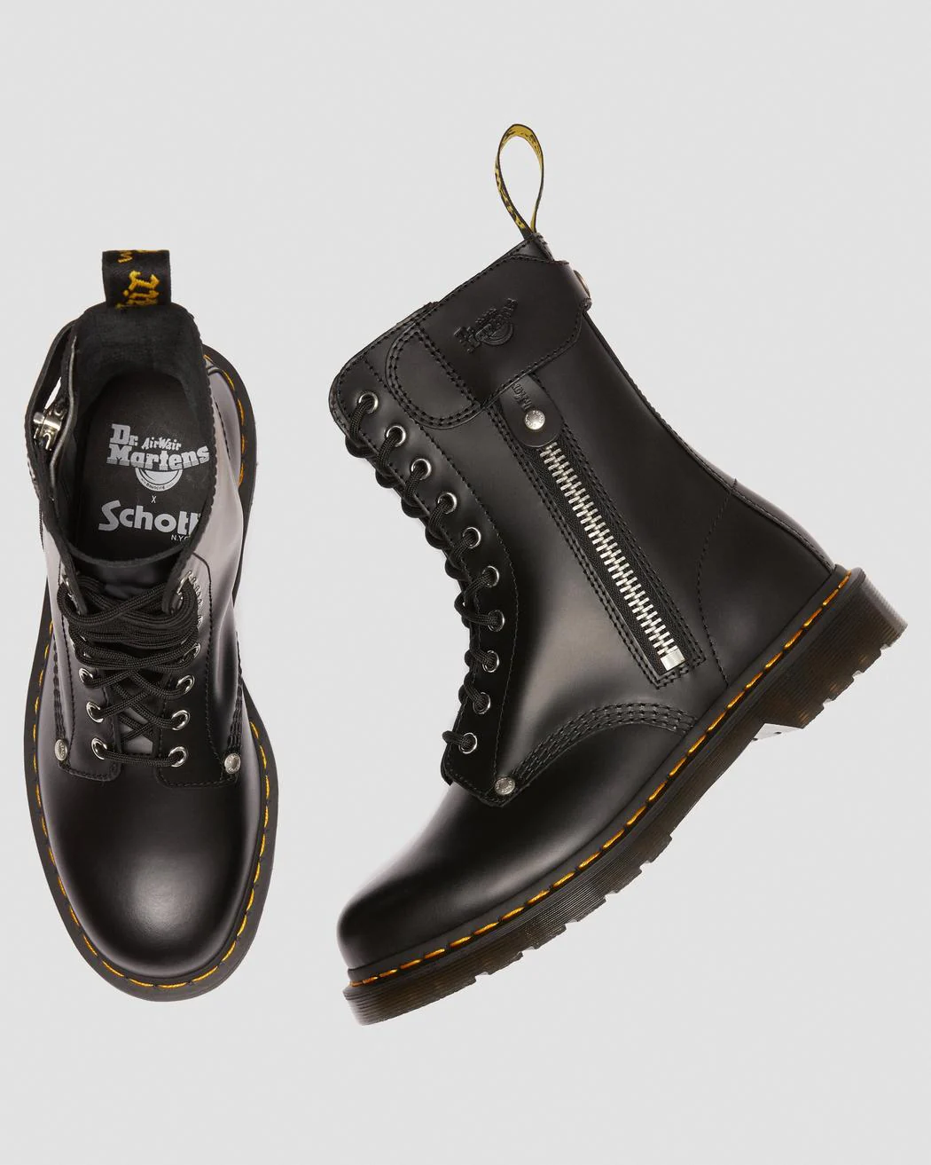1490 SCHOTT BLACK SMOOTH BOOT - Image 7