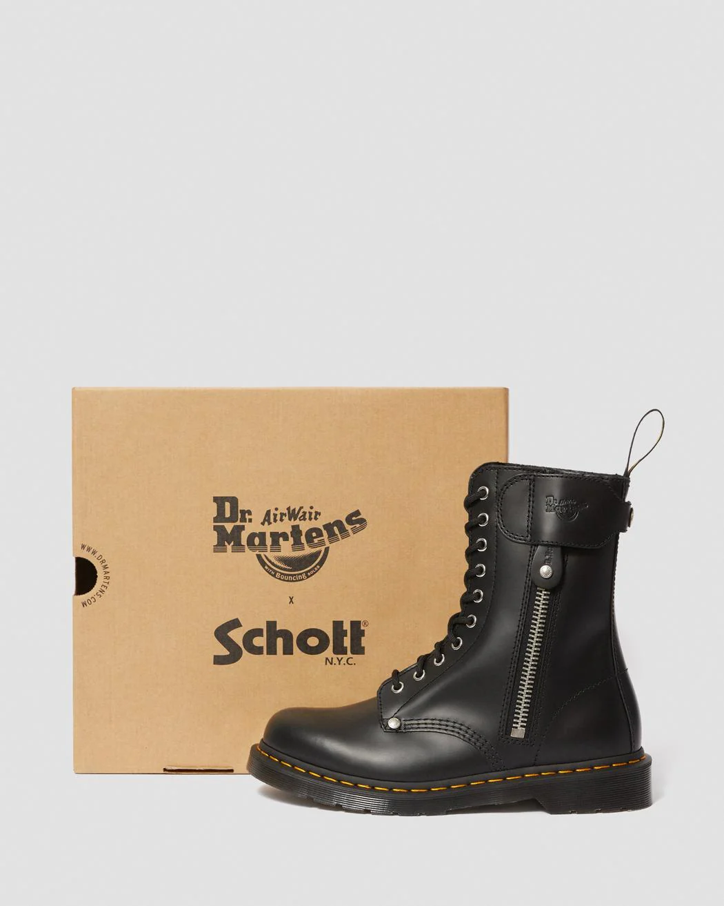 1490 SCHOTT BLACK SMOOTH BOOT - Image 8