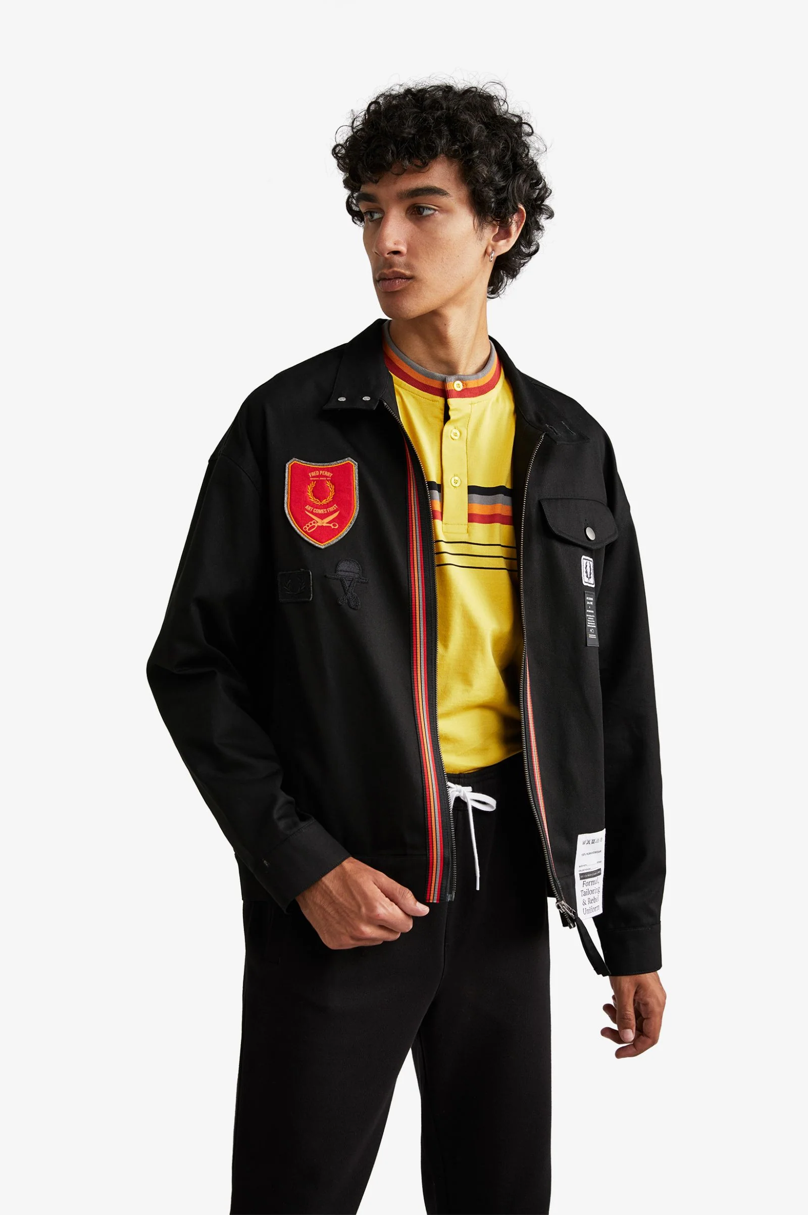 Fred Perry X Art Comes First Shield Patch Harrington Jacket - Image 4