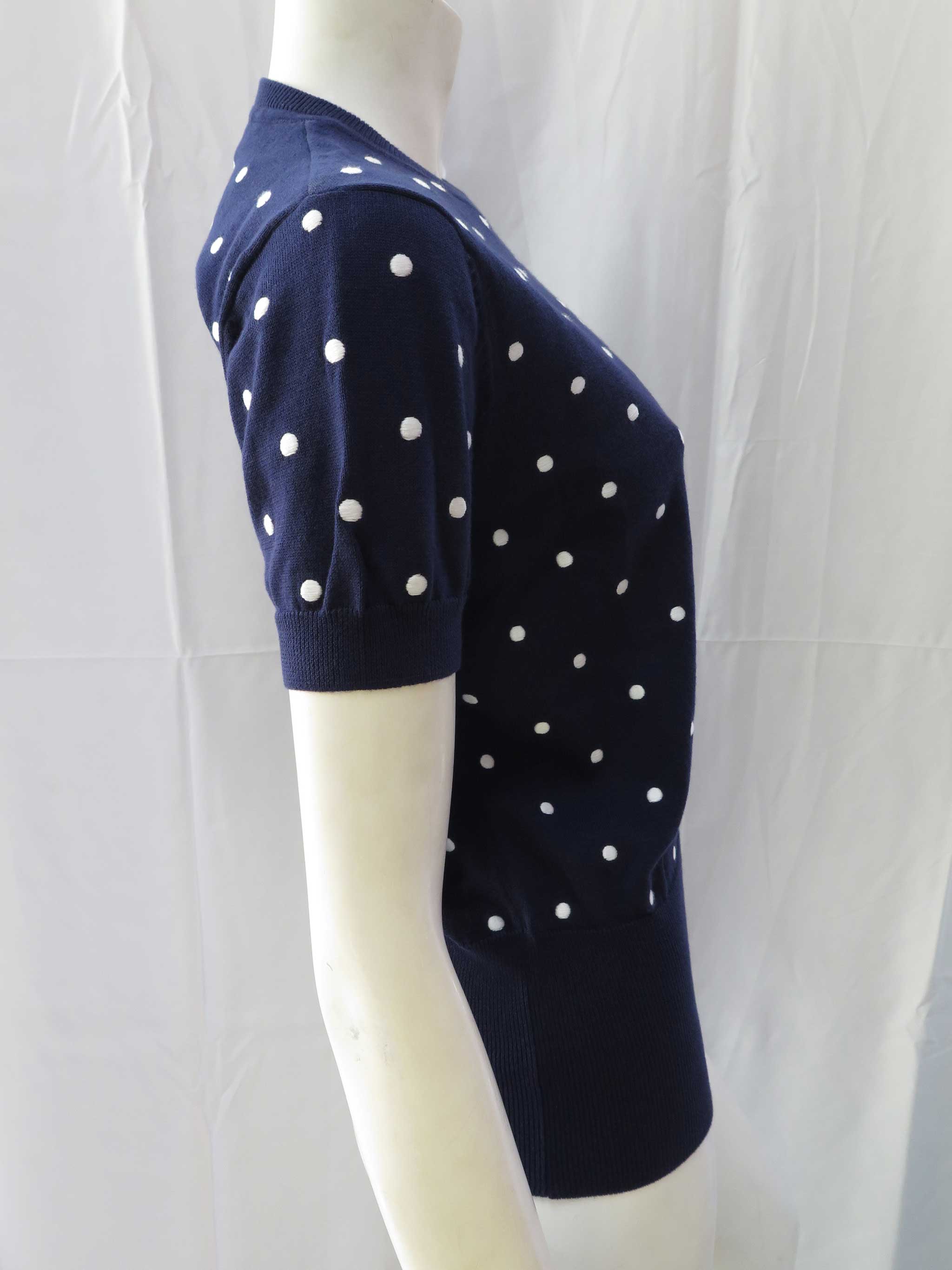 Fred Perry Short Sleeve Polka Dot Sweater - Image 3