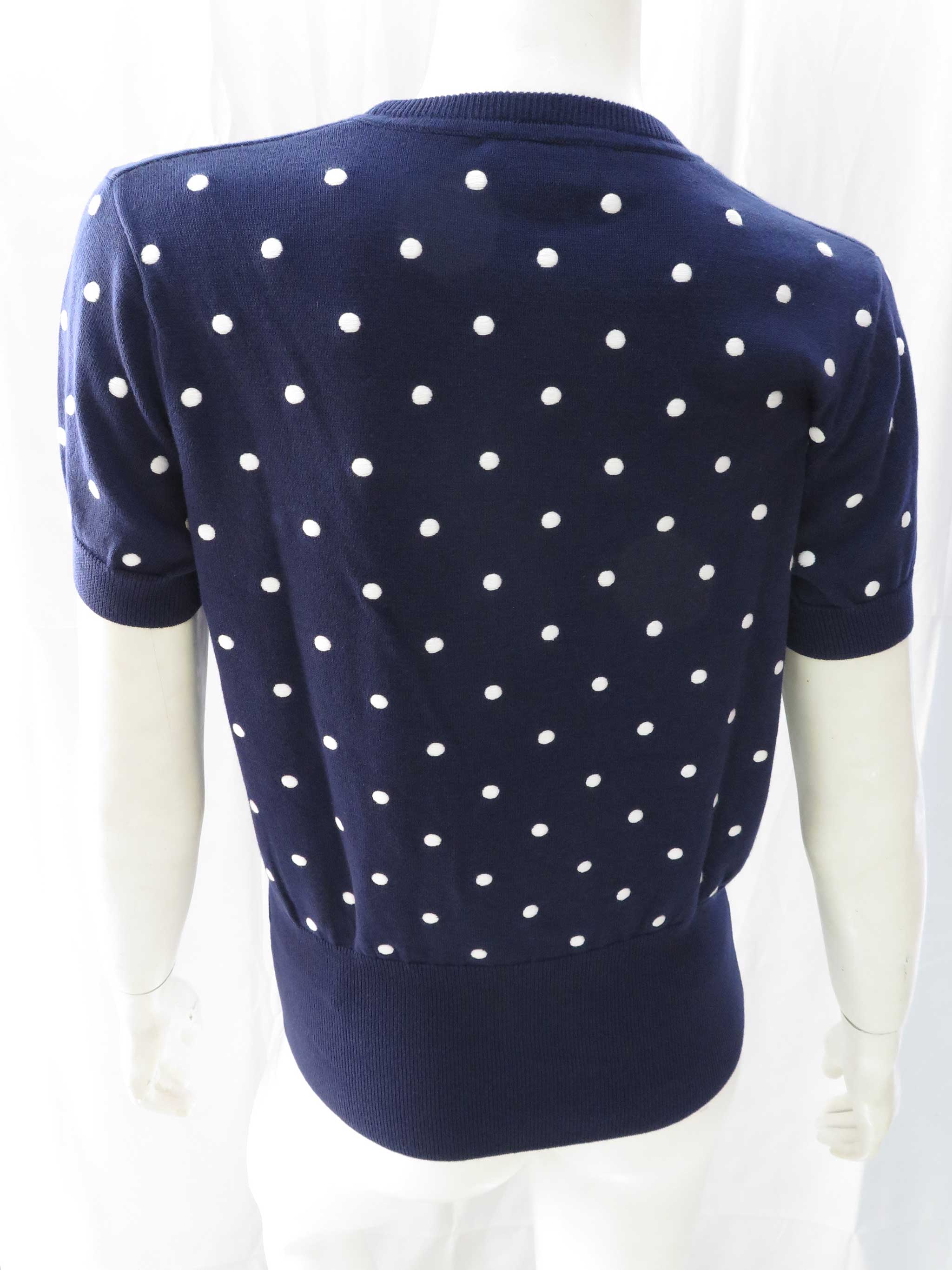 Fred Perry Short Sleeve Polka Dot Sweater - Image 4