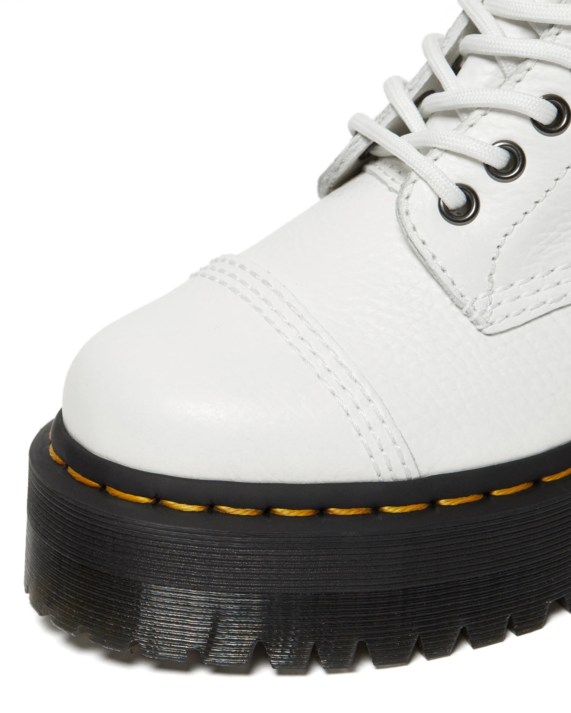 Sinclair White Aunt Sally Leather Platform Boots - Image 7