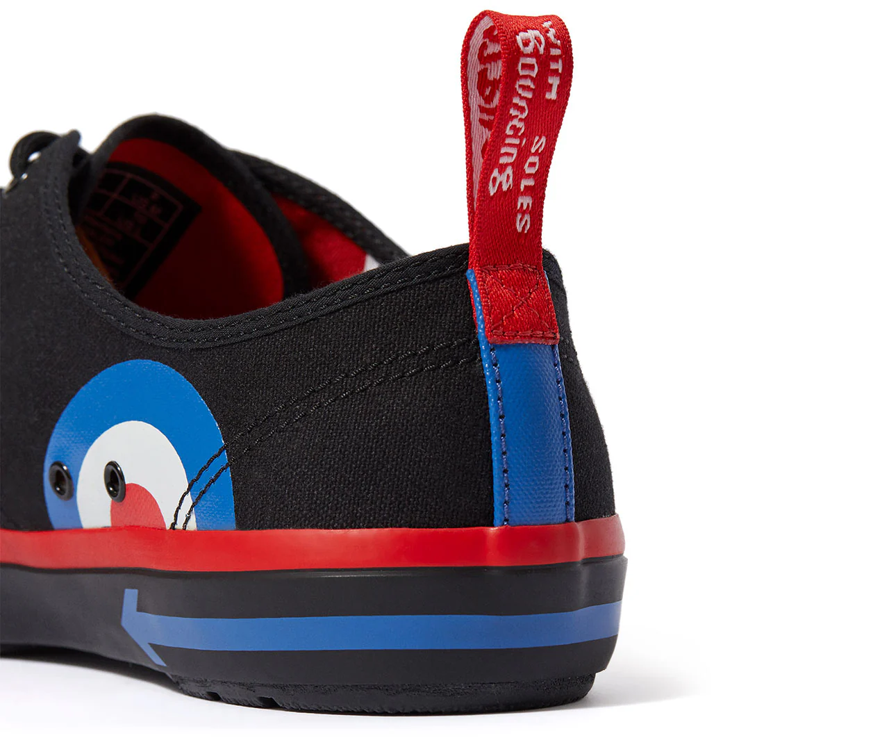 PRESSLER WHO BLACK TARGET CANVAS SHOE - Image 3