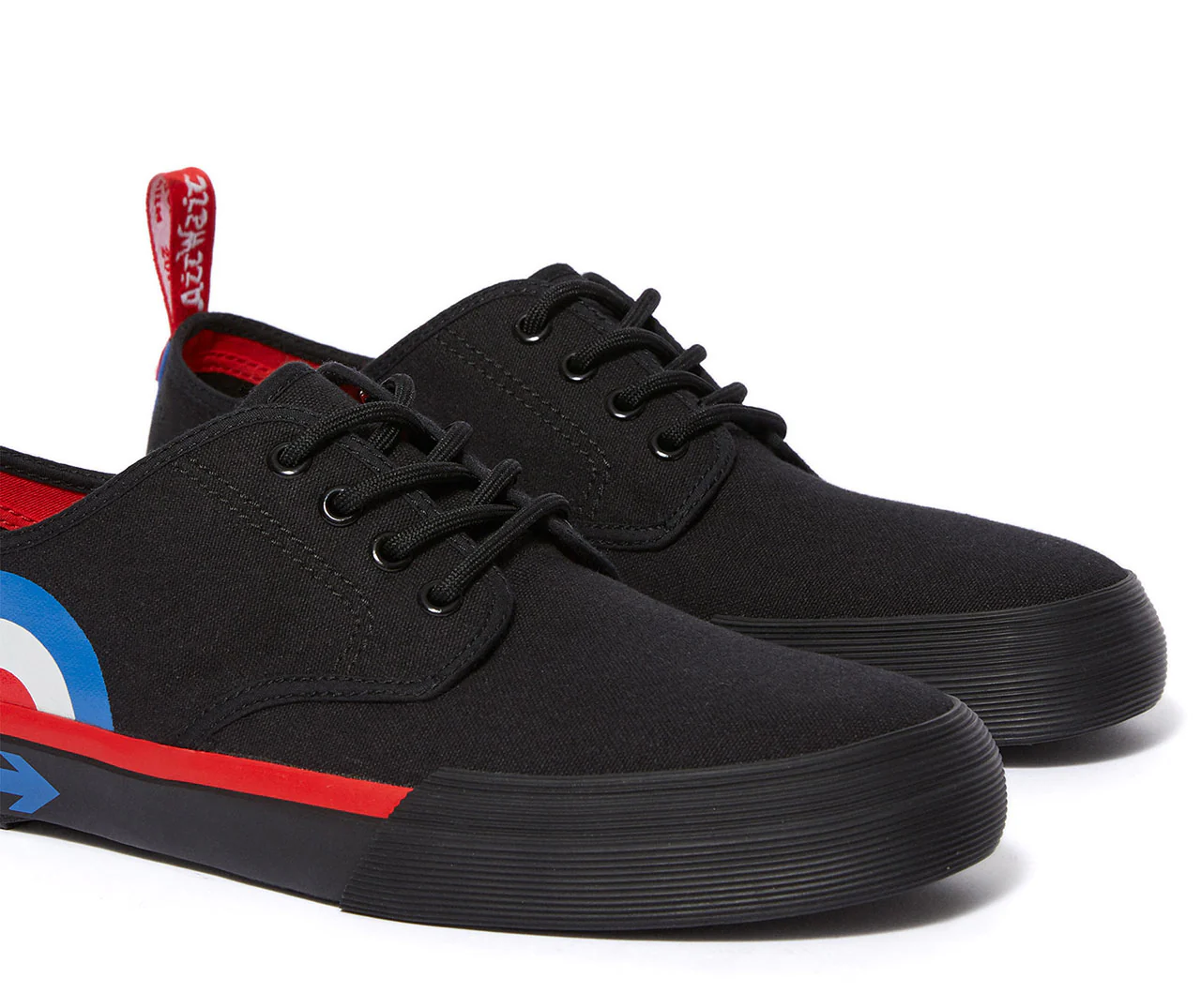 PRESSLER WHO BLACK TARGET CANVAS SHOE - Image 6
