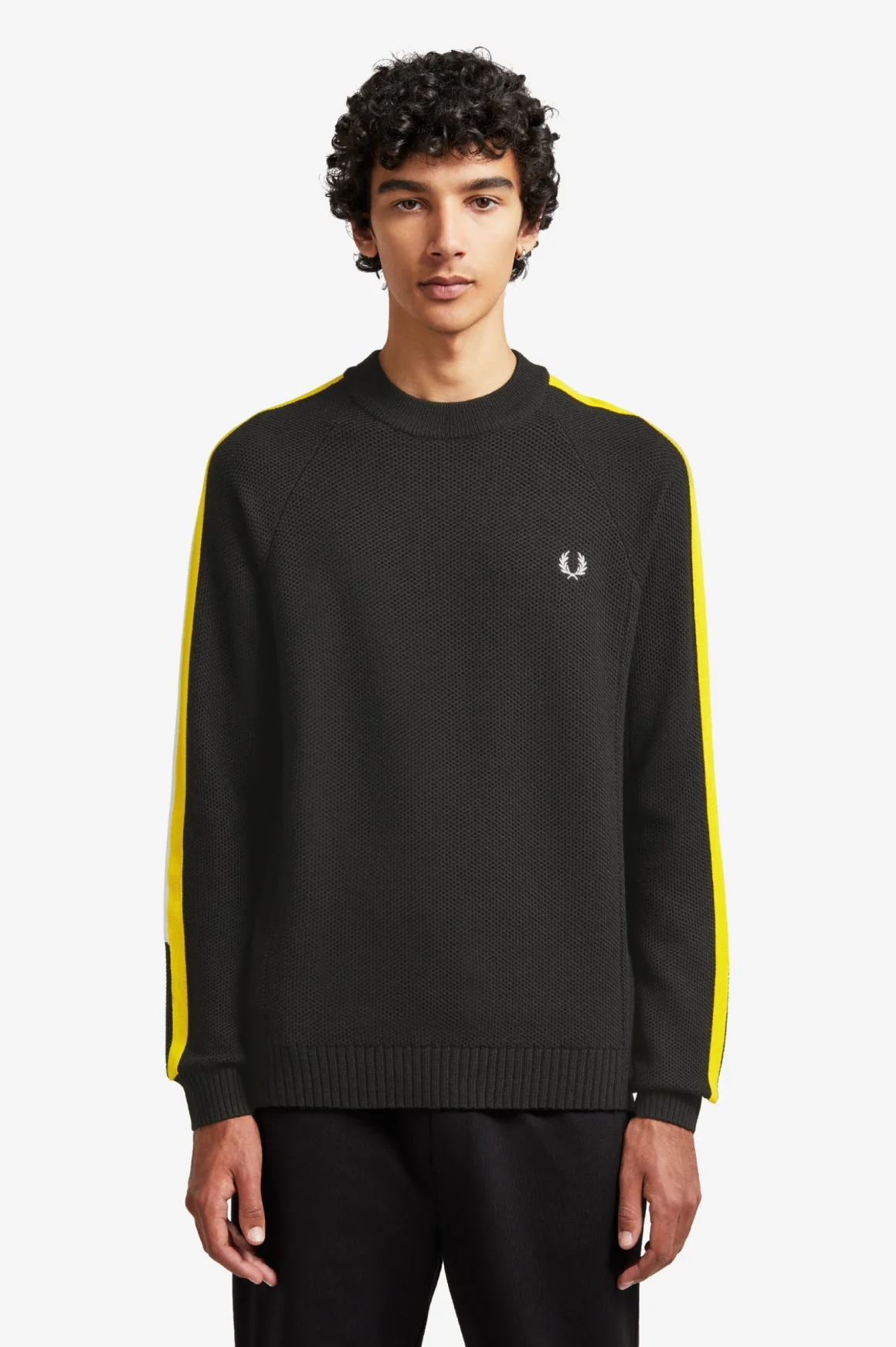 Tipped Sleeve Crew Neck Jumper - Image 5