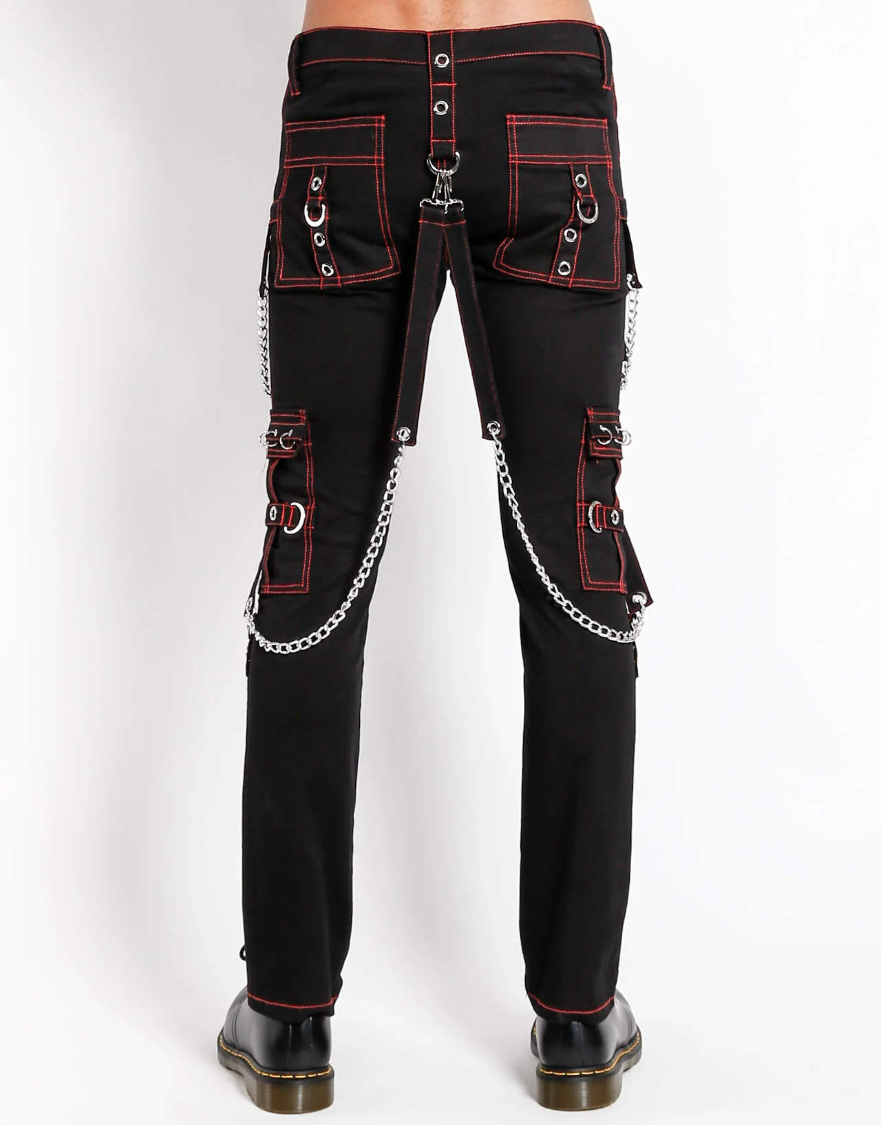 Tripp NYC No Excuse Pants Blk/Red Stitch - Image 4
